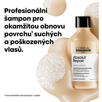 Séria Expert Absolut Repair Gold Quinoa + Proteín Shampoo - Šampón na poškodené vlasy
